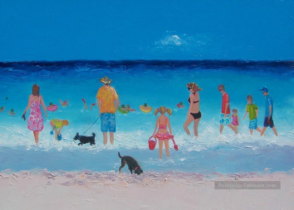 Vacances amusantes sur la plage Impressionnisme enfant Peintures à l'huile